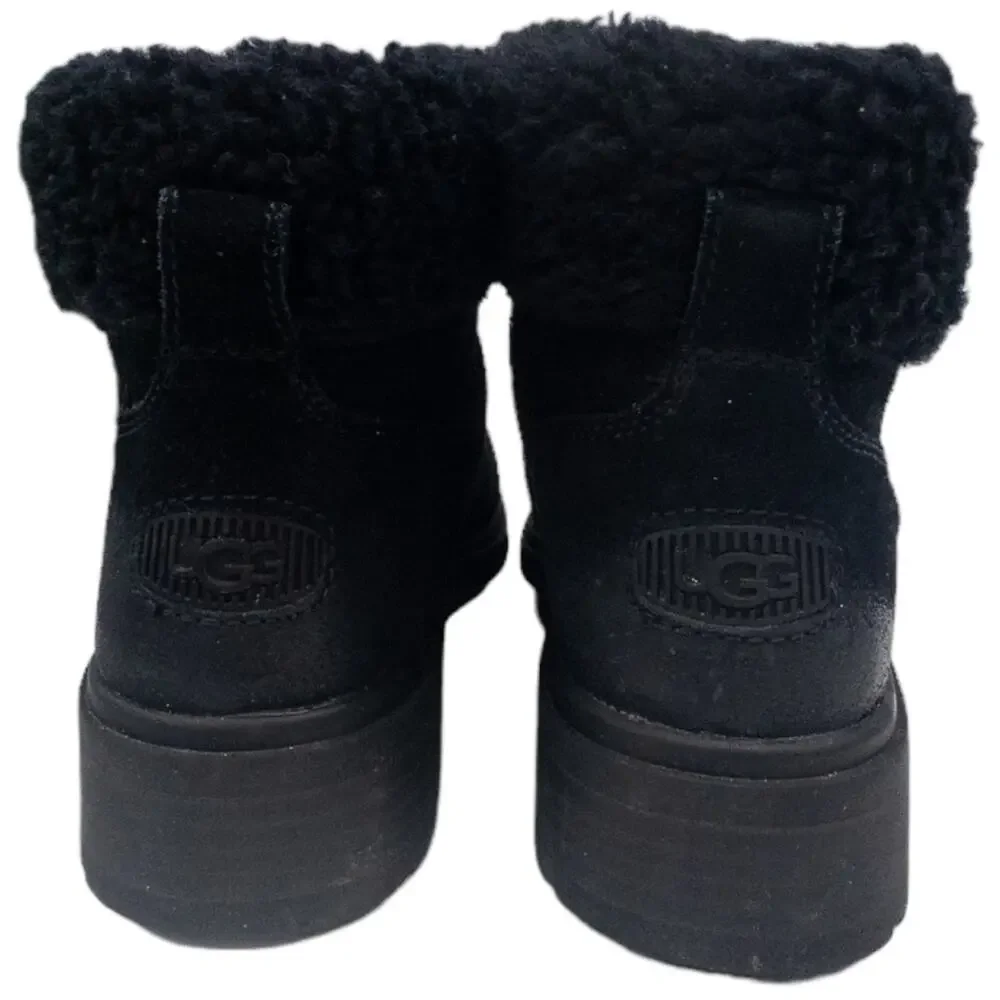 Authentic Ugg Harrison Cozy Lace Up Waterproof Boots Women's Black Size 6 7 9